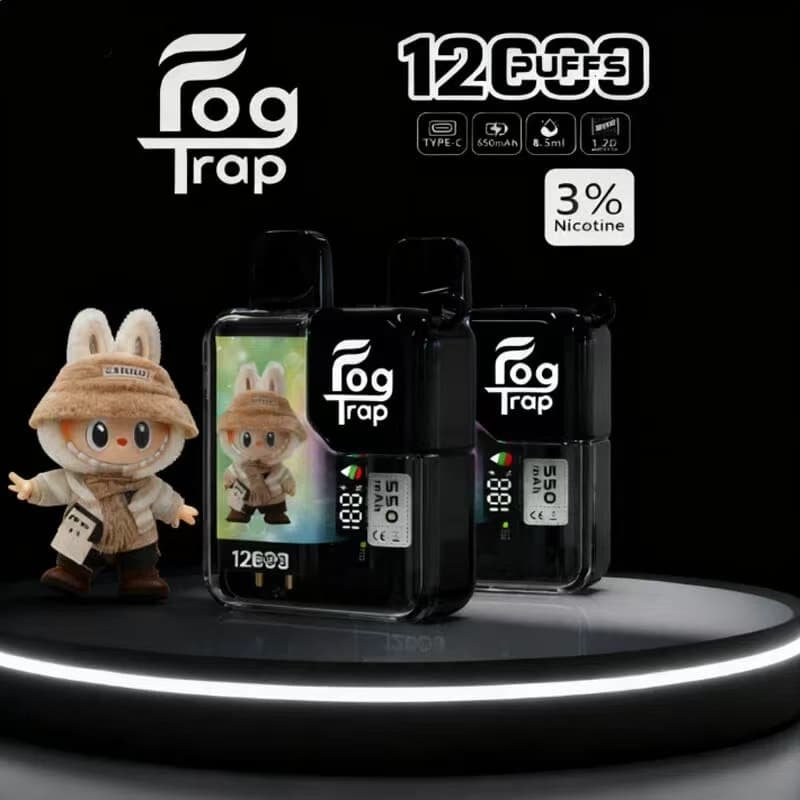 Fog Trap 12000口拋棄式電子煙|LABUBU 蠟筆小新聯名・LCD顯示:圖片 4