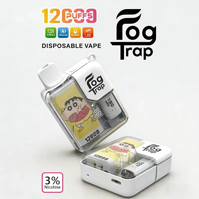 Fog Trap 12000口拋棄式電子煙|LABUBU 蠟筆小新聯名・LCD顯示:圖片 2